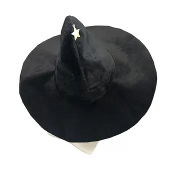 Хелоуин вещица шапка черна заострена шапка за парти роли играят изпълнение