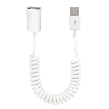 Spring зареден USB2.0 мъжки към женски удължител кабел за зареждане на предаване на данни