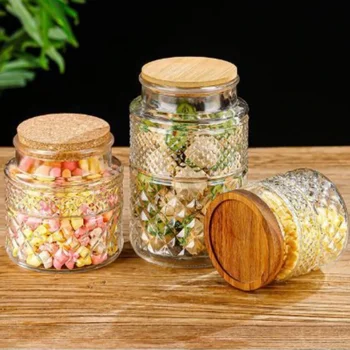 Стъклени кутии за контейнери за съхранение на храни Полезни неща за кухненски буркан Mason Jar запечатани саксии Стъклени буркани с капаци кутия херметически затворени дома