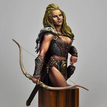 Unassambled 1/10 древна фантазия жена войник бюст с меч Смола фигура миниатюрни модели комплекти Unpainted
