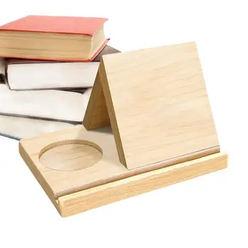 Дървена книга почивка преносима библиотека книга притежателя за книга любовник дърво книга почивка за домашно училище офис библиотека книжарница