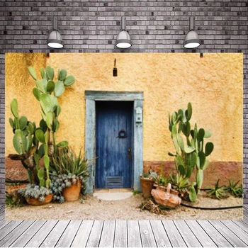 Фотография Фон Кактус Западна сграда пустиня растение Saguaro гръндж каменна стена саксия градинска врата каубойски фон