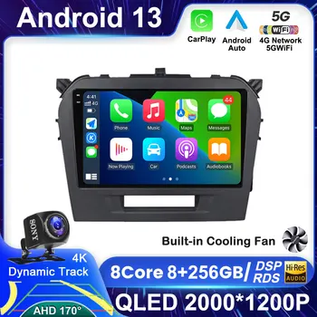 Android 13 Auto Carplay стерео за Suzuki Vitara 2015 2016 2017 2018 2019 Автомобилно радио мултимедиен видео плейър Навигация GPS WIFI