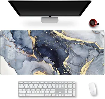 Extended Gaming Mouse Pad XXL ArtSo Large Keyboard Mat Long Mousepad Writing Pad Non Slip Rubber Base 35.1 x 15.7 Gilt Marble