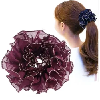 Large Hair Head Flower Scrunchies Hair Band Korea 머리끈 Flores para el cabello cintillos para el pelo mujer резинки для волос