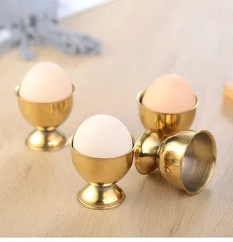 10Pcs злато сребро неръждаема стомана меки варени яйчни чаши яйце притежателя настолна чаша стойка кухня закуска готвене инструмент