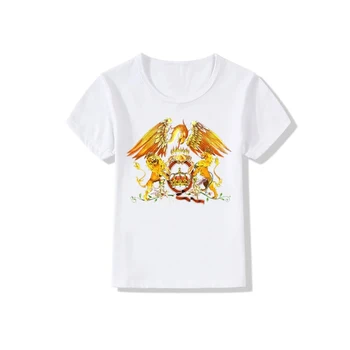 Момчета и момичета Принтирана тениска FREDDIE MERCURY Детска тениска Heavy Rock Top 100 Band Queen Детски топ ежедневни облекла