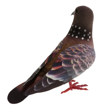 Животински модел, модел на гълъб, фигурка от изкуствено перо, интериор на образователна играчка, приблизително 13 x 5 x 8 cm