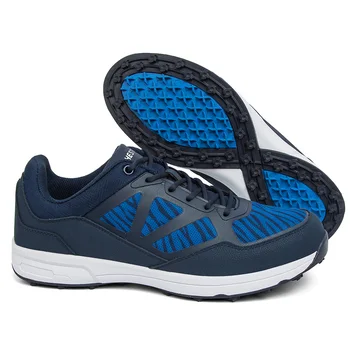 Нови водоустойчиви мъжки обувки за голф черни сини удобни спортни маратонки за голф големи американски размер 14 мъжки професионални голф маратонки без хлъзгане
