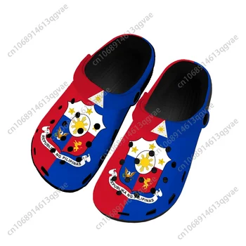 Филипинско знаме Начало Сабо Персонализирани водни обувки Мъжки Дамски Тийнейджър Филипини Обувка градина запушване дишаща плаж дупка чехли