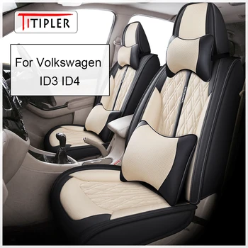 TITIPLER Калъф за столче за кола за VW ID.3 ID.4 ID.6 Интериор за автоаксесоари (1seat)