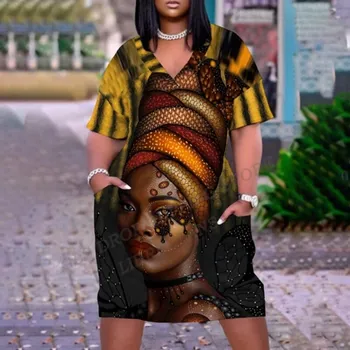 Секси момичета рокля жени мода лято 2023 африканска рокля секси midi къс ръкав Boho плаж рокля парти вечер елегантен Sundress