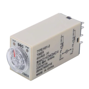 10S Таймер за закъснение Реле за време H3Y-2 AC 220V 8 PIN регулиране на копчето за управление на времето реле за битови електрически системи