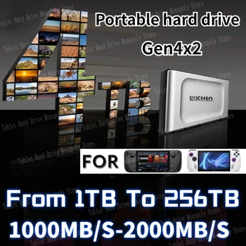 Високоскоростен твърд диск Преносим SSD 2TB оригинален твърдотелен външен диск Тип-C / USB 3.0 устройство за съхранение за лаптоп / настолен компютър / Mac