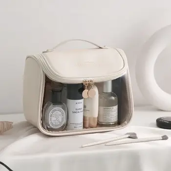 капацитет измиване торбичка козметичен случай цип чанта водоустойчив чанта за съхранение прозрачен грим чанта тоалетни чанта висящи козметични чанти