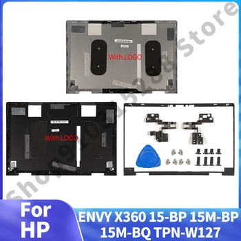 NEW За HP ENVY X360 15-BP 15M-BQ TPN-W127 лаптоп LCD заден капак / предна рамка / панти заден капак горния екран обратно случай 15.6 инча