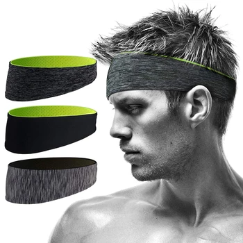 Sweatband за мъже Жени Еластични спортни ленти за коса Лента за глава Йога ленти за глава Шапки Headwrap Спортни аксесоари за коса Лента за безопасност