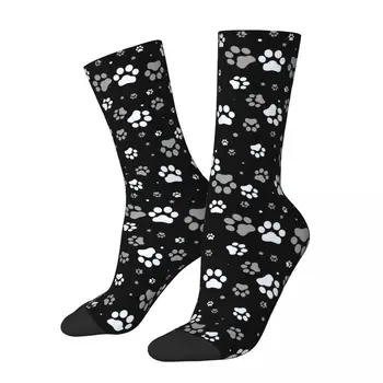 Happy Funny Мъжки чорапи Ежедневни Сладки Животински Лапа Модел Чорап Спорт Дамски чорапи Пролет Лято Есен Зима