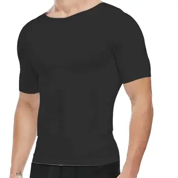 Мъжка тонизираща тениска компресия къси ръкави тренировка долна риза лека и удобна спортна риза за колоездене туризъм