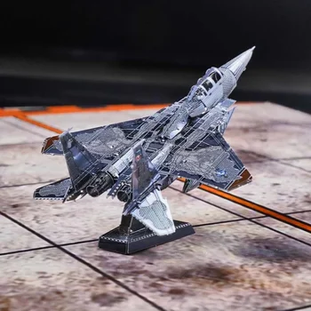 Color F15 Fighter 3D метален пъзел без лепило McDonnell Douglas F-15 Eagle DIY монтаж комплекти модели пъзел играчки