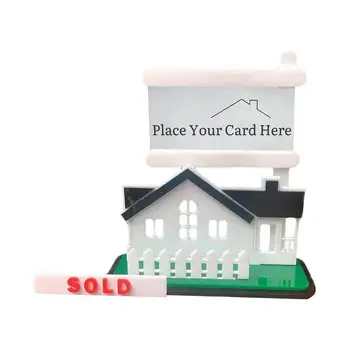 Estate Държач за визитни картички Настолна стойка с продаден знак за карти с имена Акрилни държачи Подаръци за консумативи за недвижими имоти Агент Консумативи Desktop