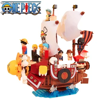 New One Piece аниме пирати кораб хиляда слънчеви ще весел Luffy действие строителни блокове тухли деца деца образование играчка подарък