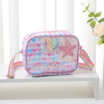 Детски кожени портмонета и чанти Сладки мини Crossbody чанти за момичета монета торбичка пратеник рамо чанта бебе чанта