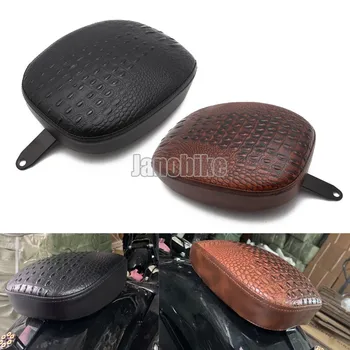 Мотоциклет крокодилска кожа задни пътнически седалки подложки възглавница пътнически Pillion седло за Harley Sportster XL 48 883 2010-2018
