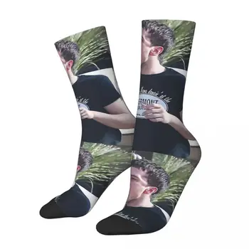 Josh Hutcherson Whistle Meme Socks Мъжки дамски полиестерни модни чорапи Новост Пролет Лято Есен Зима Чорапи Подаръци