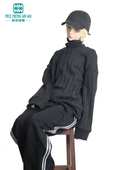 BJD кукла дрехи за 68--75cm играчки Сферична съвместна кукла Моден пуловер с поло розово, черно, сиво