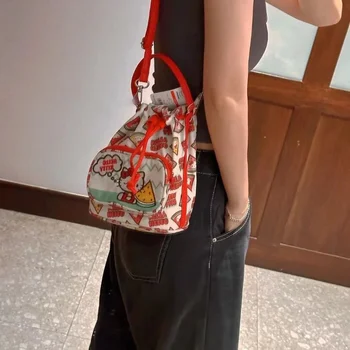 Sanrio Hello Kitty Kuromi Диагонална чанта за рамо Чанта Чанта за съхранение на шнур Нов сладък висок капацитет Изящен подарък с висока стойност