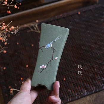 Зелена глина ръчно изработени картини керамика бонсай пот традиция Китай сукуленти градина декорация
