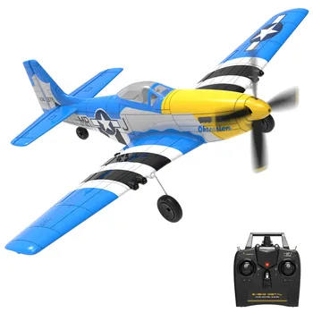 P51D Mustang 4Ch начинаещи RC самолети RTF с Xpilot стабилизатор Един ключ Aerobatic открит играчки за деца