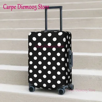Черно и бяло Полка точка печат куфар покритие полет модерен модерно изкуство полезно багаж аксесоари за пътуване протектор