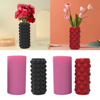 Прост стил ваза смола леене форми кръгла писалка съхранение силиконови мухъл декоративни писалка притежателя форми DIY занаят