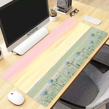 Kawaii живопис Голяма мишка Мат Лаптоп мишка килим игри мишка подложка игра килим клавиатура подложки геймър бюро мат против хлъзгане подложка XXXL