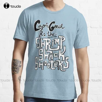 Cap'n Geech and the Shrimp Shack Shooters Тениска Мъжка тениска Персонализиран aldult Teen Унисекс дигитален печат xs-5xl Всички сезони