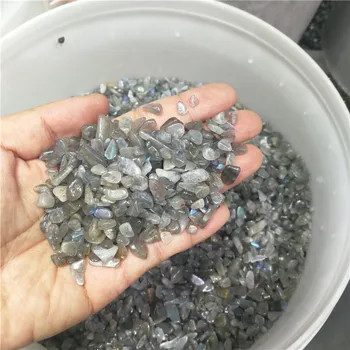 Лабрадорит сив лунен камък Паднали камъни Естествени кристали минерали Аквариум саксия декорация Фън шуй обзавеждане предмети
