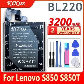 KiKiss BL 220 BL-220 BL220 Батерия за Lenovo S850 S850T Резервни акумулаторни батерии Акумулатор Bateria