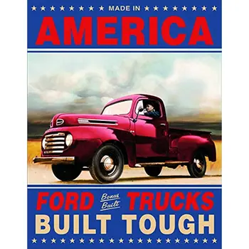 Ford Trucks построен труден калай знак - носталгични реколта метална стена декор