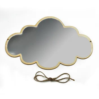 Стикер за стена Огледало облак форма сладък декор общежитие висящи орнаменти грим огледало спалня хол декорация на дома