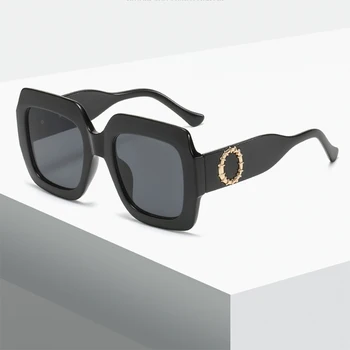 кръг квадратна рамка големи слънчеви очила за мъже жени луксозен дизайн шофиране UV400 слънчеви очила модерен мода мъжки дамски очила 2023