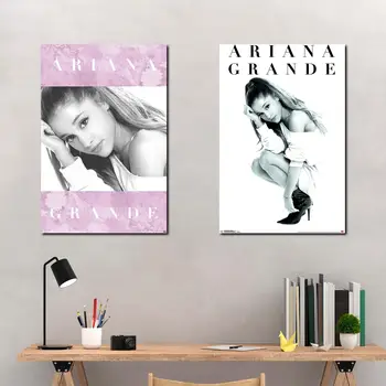 Ариана Гранде Мъж поп певица платно изкуство плакат и стена изкуство картина печат модерен семейна спалня декор плакати