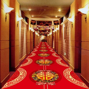 Сватбено тържество Коридор Дълги килими Хотел стълбище пътека стълби Площ килими Начало коридор килим червено сватбено парти подови постелки
