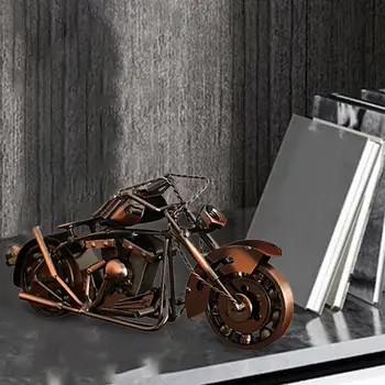 Мотоциклет Модел Мотоциклет Желязо Арт Скулптура Колекция 10x2.7x4.6inch