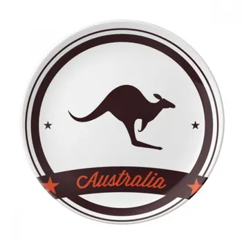 Австралийски кенгуру кост Китай декор плоча личност керамични вечеря чиния занаяти с изложбена стойка за спалня хол