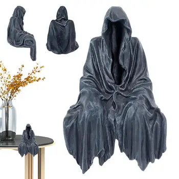 Grim Reaper Faceless Ghost Decor Нова готическа смола Скулптура Desktop Орнамент Хелоуин Декорация на дома Занаятчийски парти Консумативи