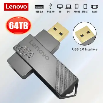 Lenovo флаш устройство OTG 64TB високоскоростен USB3.0 стик за компютърна клетка USB метален писалка диск 16TB 8TB водоустойчив флаш диск за Ps4