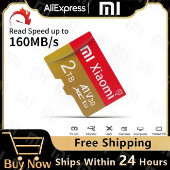 Оригинална XIAOMI 1TB MicroTF SD карта 512GB Class10 Високоскоростна карта с памет 256GB U3 Mini SD карта с памет 4K SD / TF флаш карта UHS-I