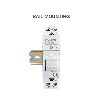 Tuya Smart Life ZigBee 16A Din Rail 1P превключвател KWh метър с таймер за енергиен монитор Приложение за дистанционно управление